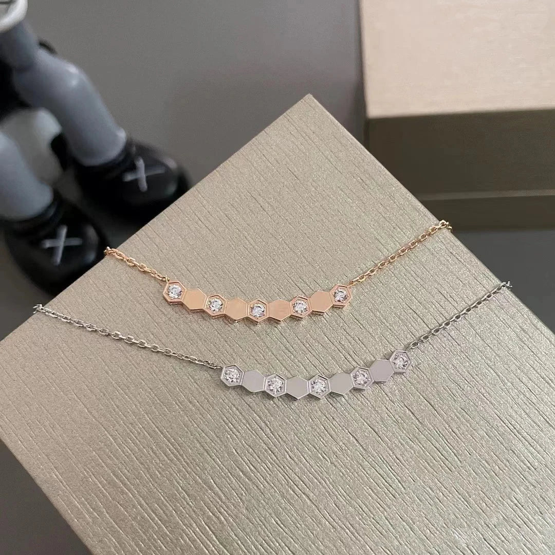 Luxury Jewelry 925 Pure Silver Women's Necklace.Trendy Wedding Jewelry Accessories Holiday Gifts - Tara's Tiny Treasures