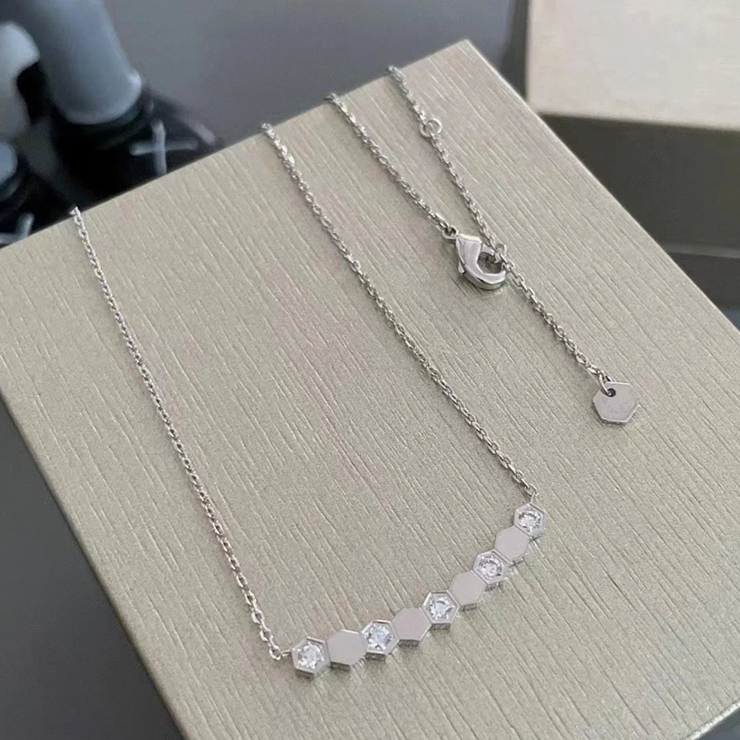 Luxury Jewelry 925 Pure Silver Women's Necklace.Trendy Wedding Jewelry Accessories Holiday Gifts - Tara's Tiny Treasures