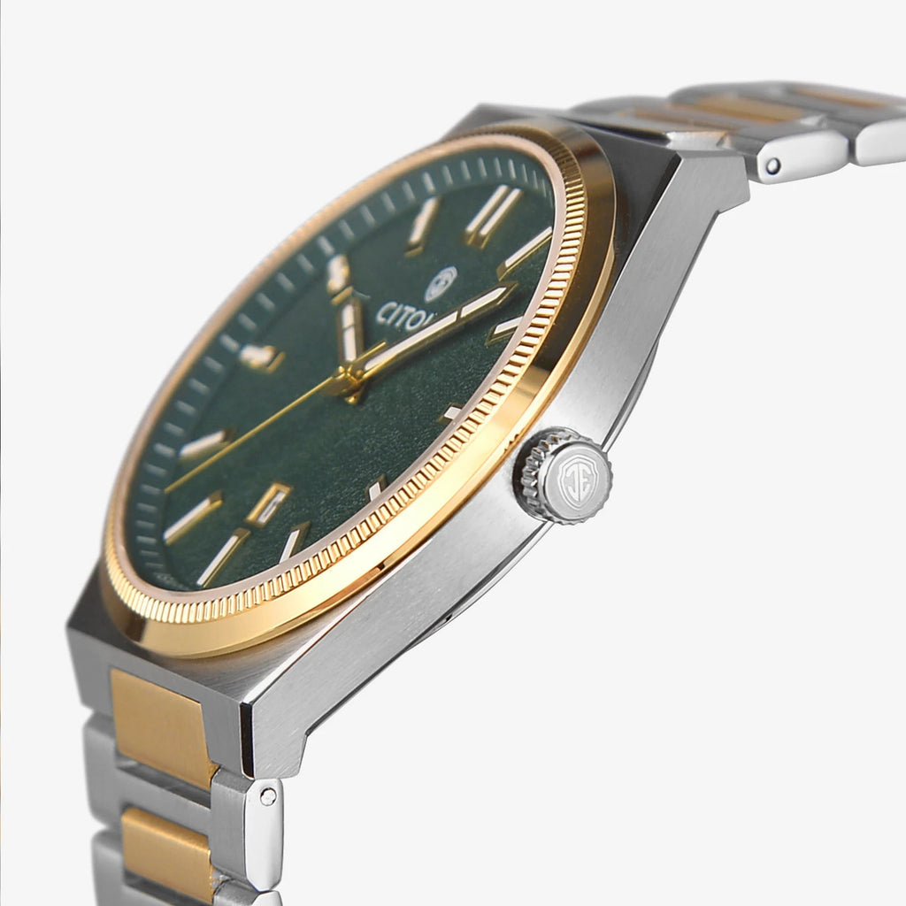 Luxury Sports Watch for Men Waterproof Stainless Steel MIYOTA 2115 Quartz Movement CT7010G - Tara's Tiny Treasures