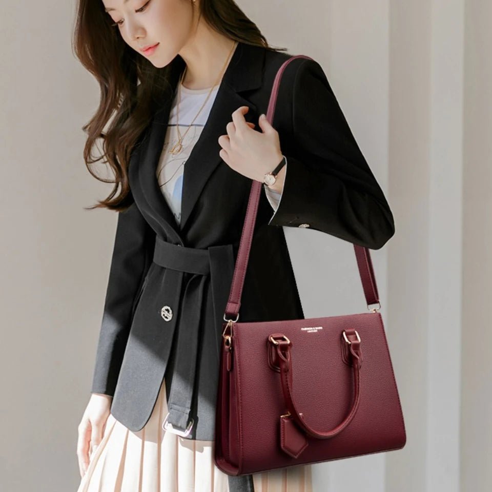 Luxury Women's Handbags 3 Layers Large Capacity Women Shoulder Bags Top Quality PU Leather Commute Crossbody Bags For Women Sac - Tara's Tiny Treasures