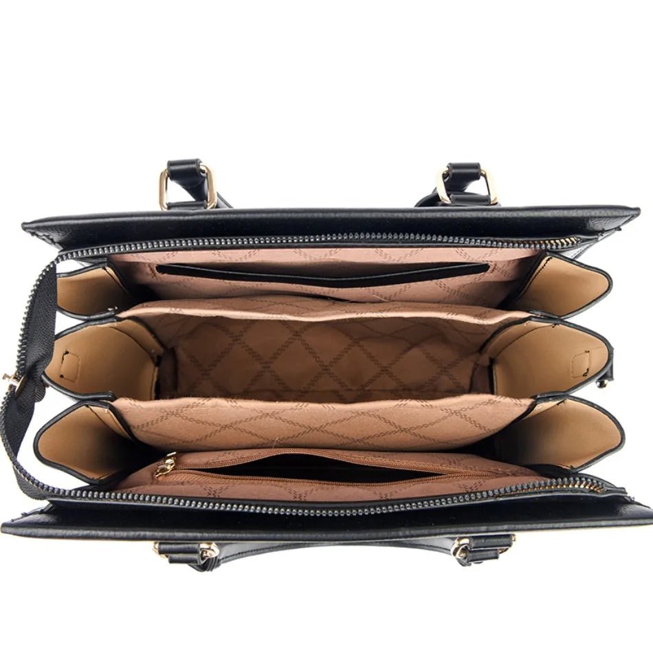 Luxury Women's Handbags 3 Layers Large Capacity Women Shoulder Bags Top Quality PU Leather Commute Crossbody Bags For Women Sac - Tara's Tiny Treasures