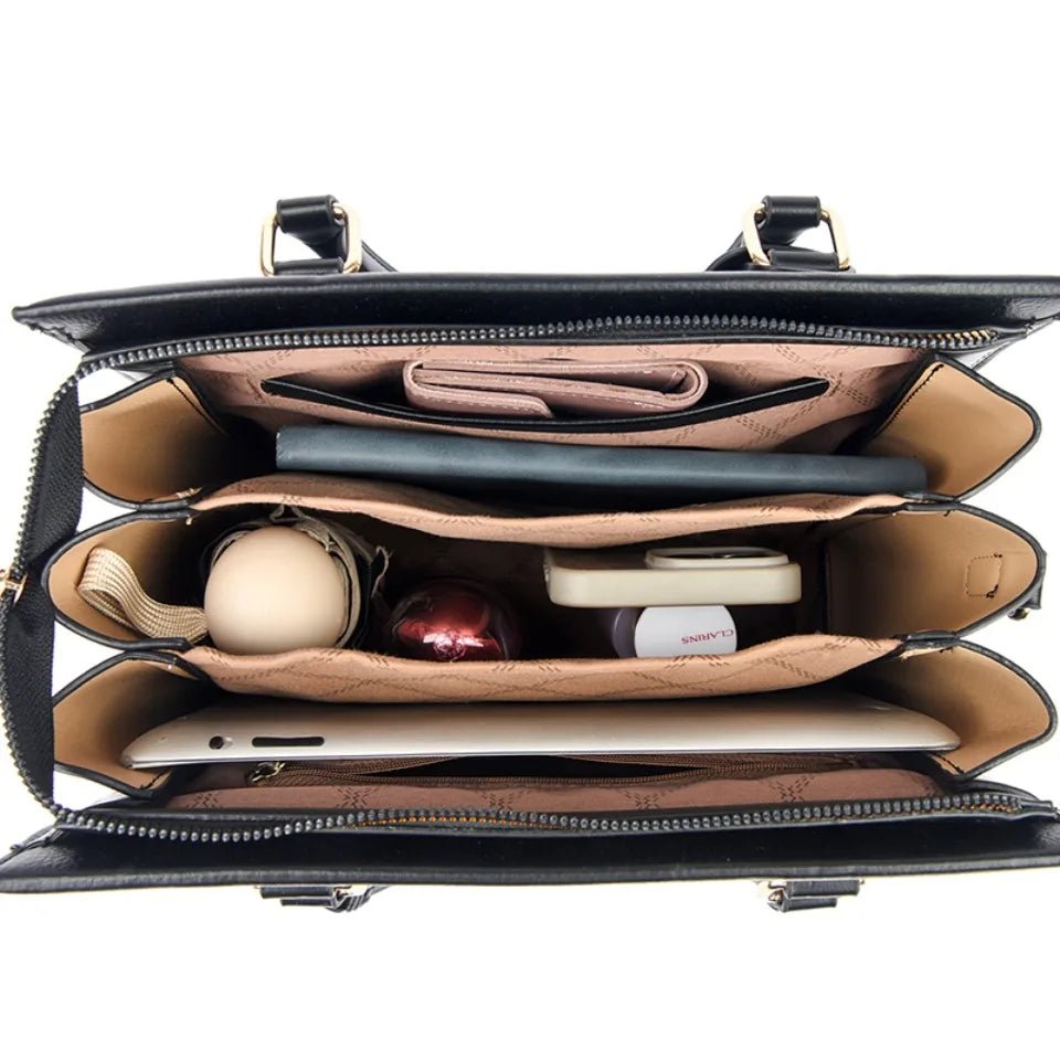 Luxury Women's Handbags 3 Layers Large Capacity Women Shoulder Bags Top Quality PU Leather Commute Crossbody Bags For Women Sac - Tara's Tiny Treasures