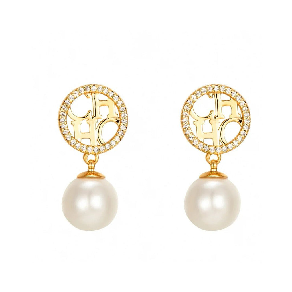 Luxury Women's Pearl & Zircon Earrings, High-end Elegance, Trendy Stud & Dangle Ear Jewelry, Versatile for Daily Wear, Parties - Tara's Tiny Treasures