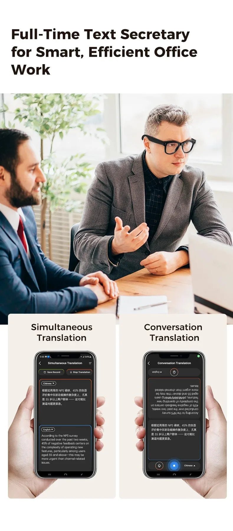 M02 AI Smart Glasses 8MP Camera Video Recording 100+Languages Translation Sunglasses Bluetooth Call Music Play with Charging Box - Tara's Tiny Treasures