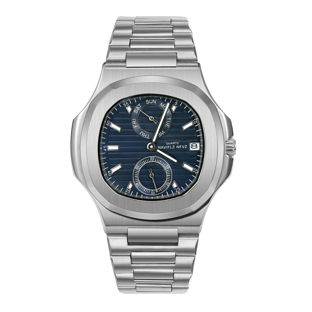 Men Watches TOP Luxury Brand Chronograph Sports Clock Men Quartz Stainless Steel Watch Male Business Wristwatch Waterproof - Tara's Tiny Treasures