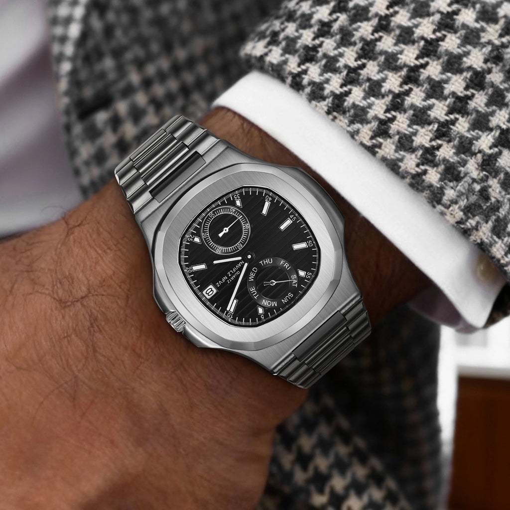 Men Watches TOP Luxury Brand Chronograph Sports Clock Men Quartz Stainless Steel Watch Male Business Wristwatch Waterproof - Tara's Tiny Treasures