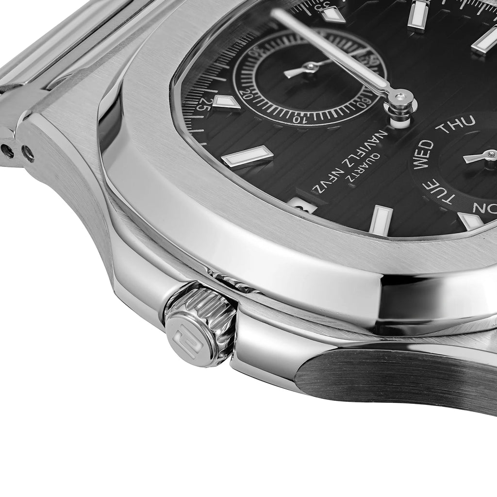 Men Watches TOP Luxury Brand Chronograph Sports Clock Men Quartz Stainless Steel Watch Male Business Wristwatch Waterproof - Tara's Tiny Treasures
