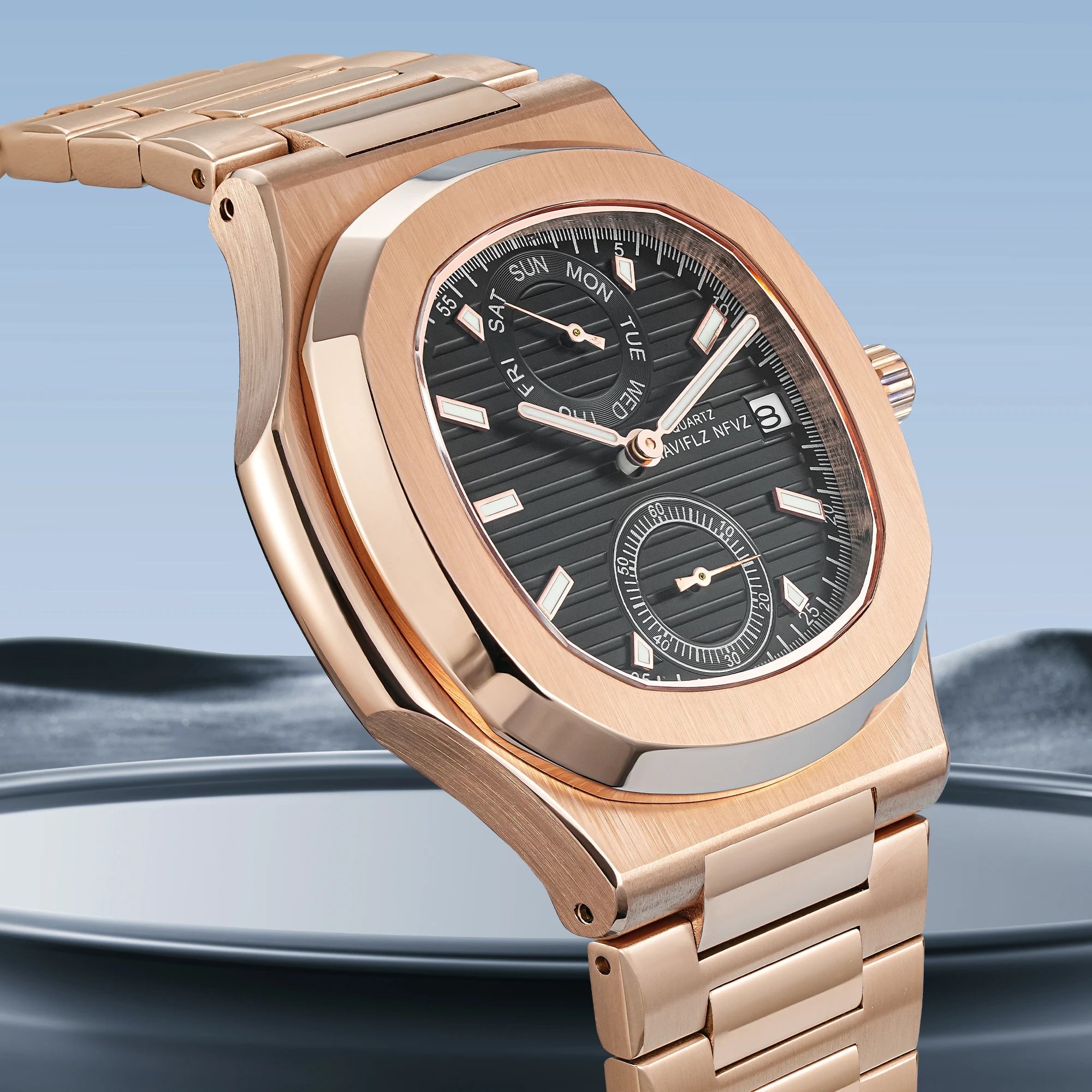 Men Watches TOP Luxury Brand Chronograph Sports Clock Men Quartz Stainless Steel Watch Male Business Wristwatch Waterproof - Tara's Tiny Treasures
