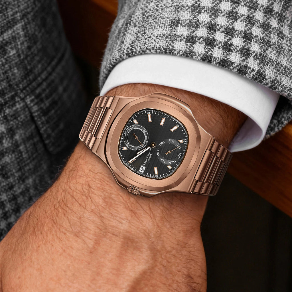Men Watches TOP Luxury Brand Chronograph Sports Clock Men Quartz Stainless Steel Watch Male Business Wristwatch Waterproof - Tara's Tiny Treasures