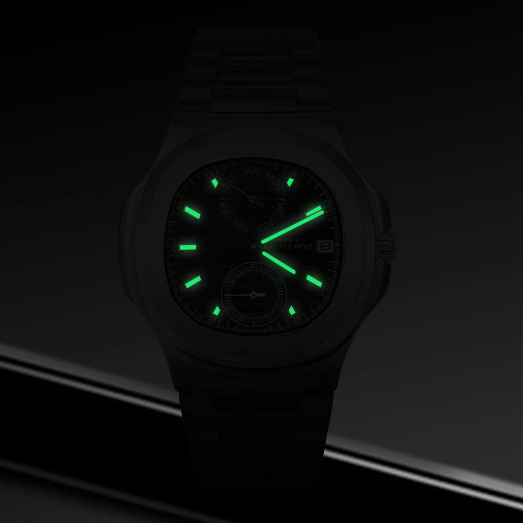 Men Watches TOP Luxury Brand Chronograph Sports Clock Men Quartz Stainless Steel Watch Male Business Wristwatch Waterproof - Tara's Tiny Treasures