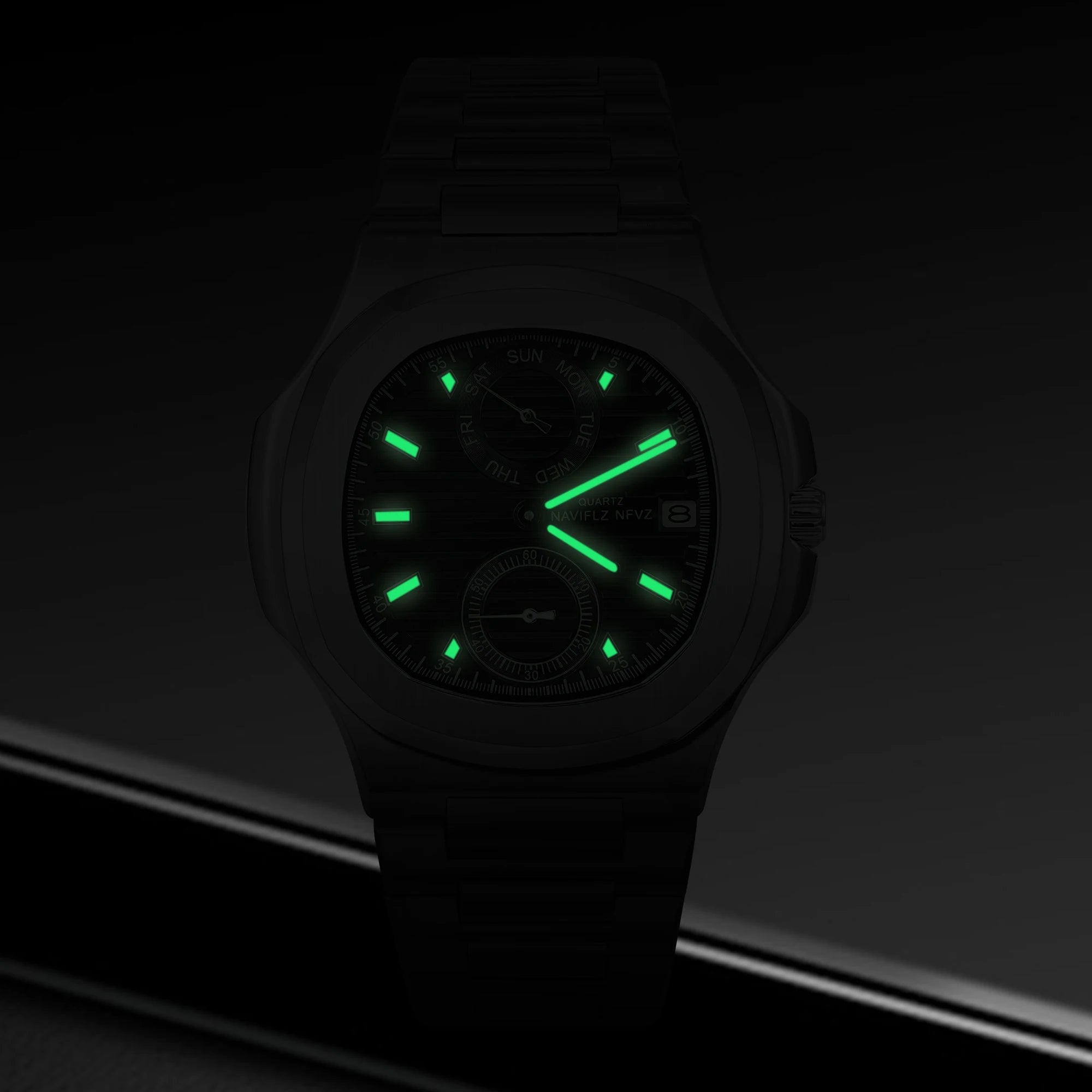 Men Watches TOP Luxury Brand Chronograph Sports Clock Men Quartz Stainless Steel Watch Male Business Wristwatch Waterproof - Tara's Tiny Treasures