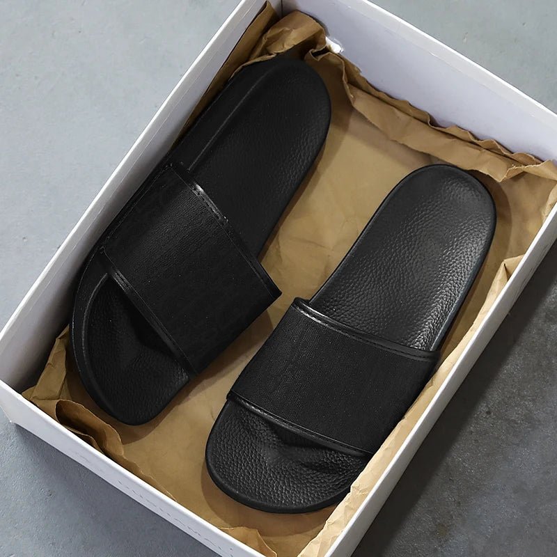 Men's Home Slippers Lightweight Summer New Style Flat and Worn Casual Retro Patterned Anti-slip Quick-drying Sandals - Tara's Tiny Treasures