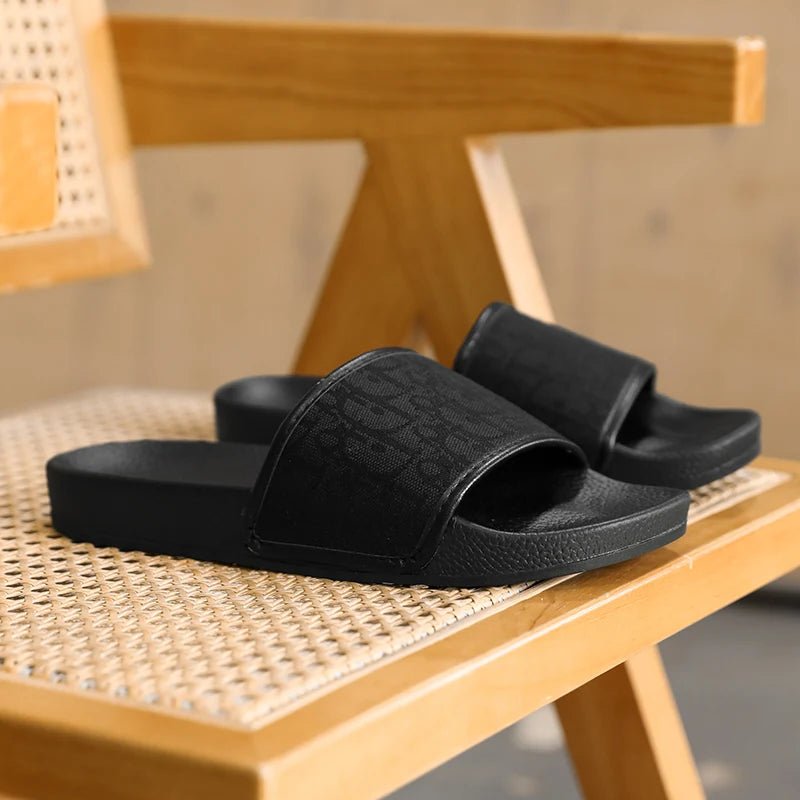 Men's Home Slippers Lightweight Summer New Style Flat and Worn Casual Retro Patterned Anti-slip Quick-drying Sandals - Tara's Tiny Treasures