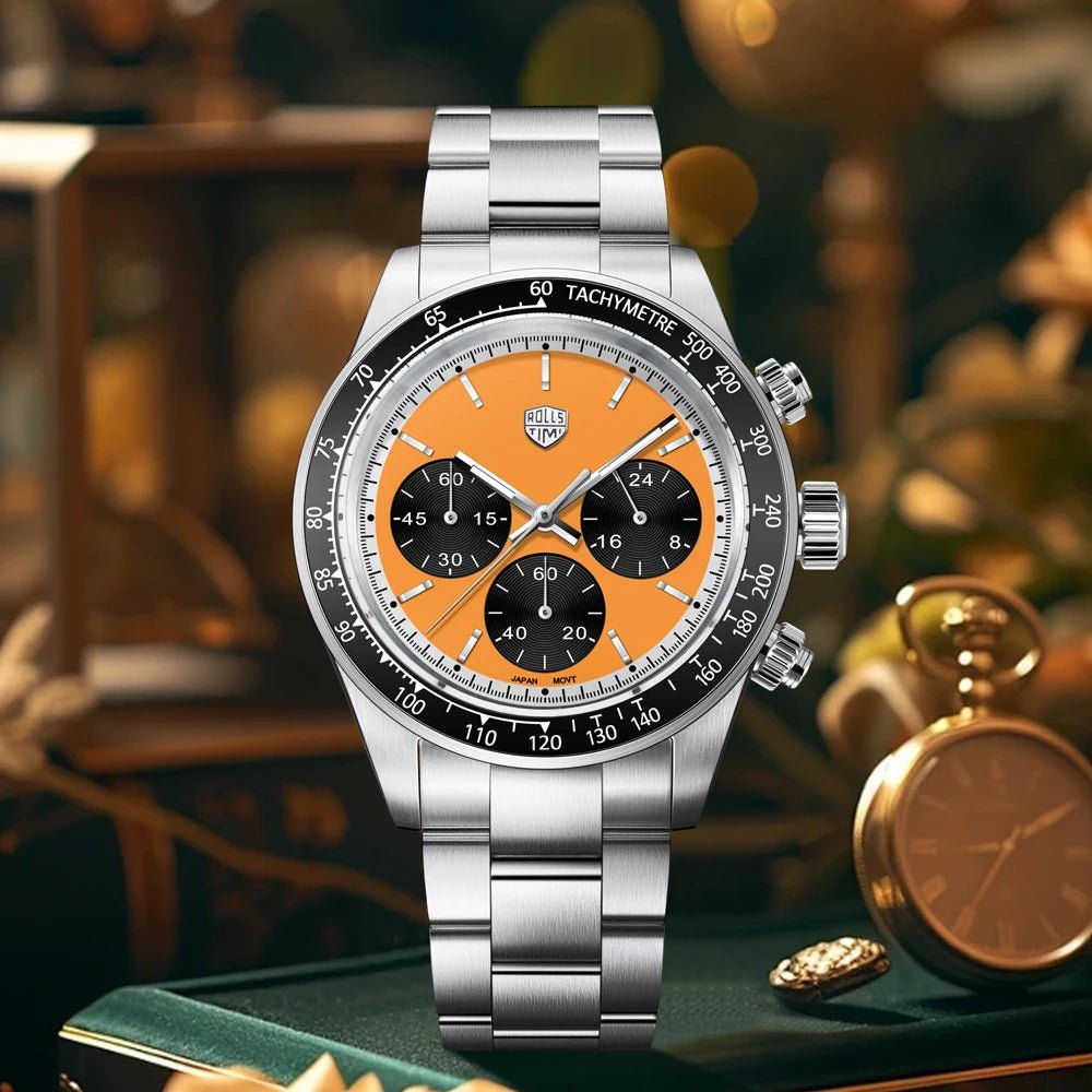 Men's Watch 2026 New RollsTimi Luxury Luminous Quartz Watches For Man Gift Waterproof Stainless Steel Chronograph Man Clocks - Tara's Tiny Treasures