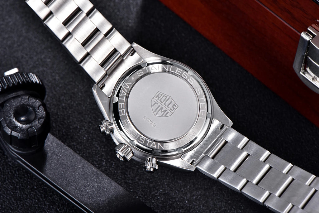 Men's Watch 2026 New RollsTimi Luxury Luminous Quartz Watches For Man Gift Waterproof Stainless Steel Chronograph Man Clocks - Tara's Tiny Treasures