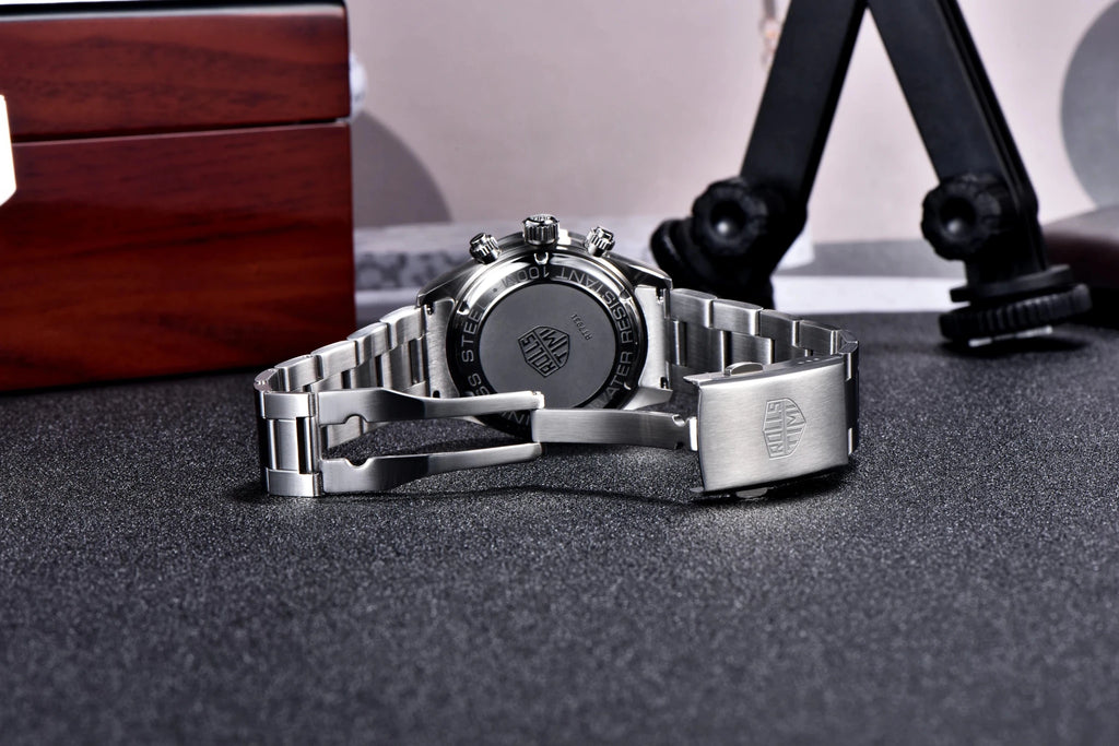 Men's Watch 2026 New RollsTimi Luxury Luminous Quartz Watches For Man Gift Waterproof Stainless Steel Chronograph Man Clocks - Tara's Tiny Treasures