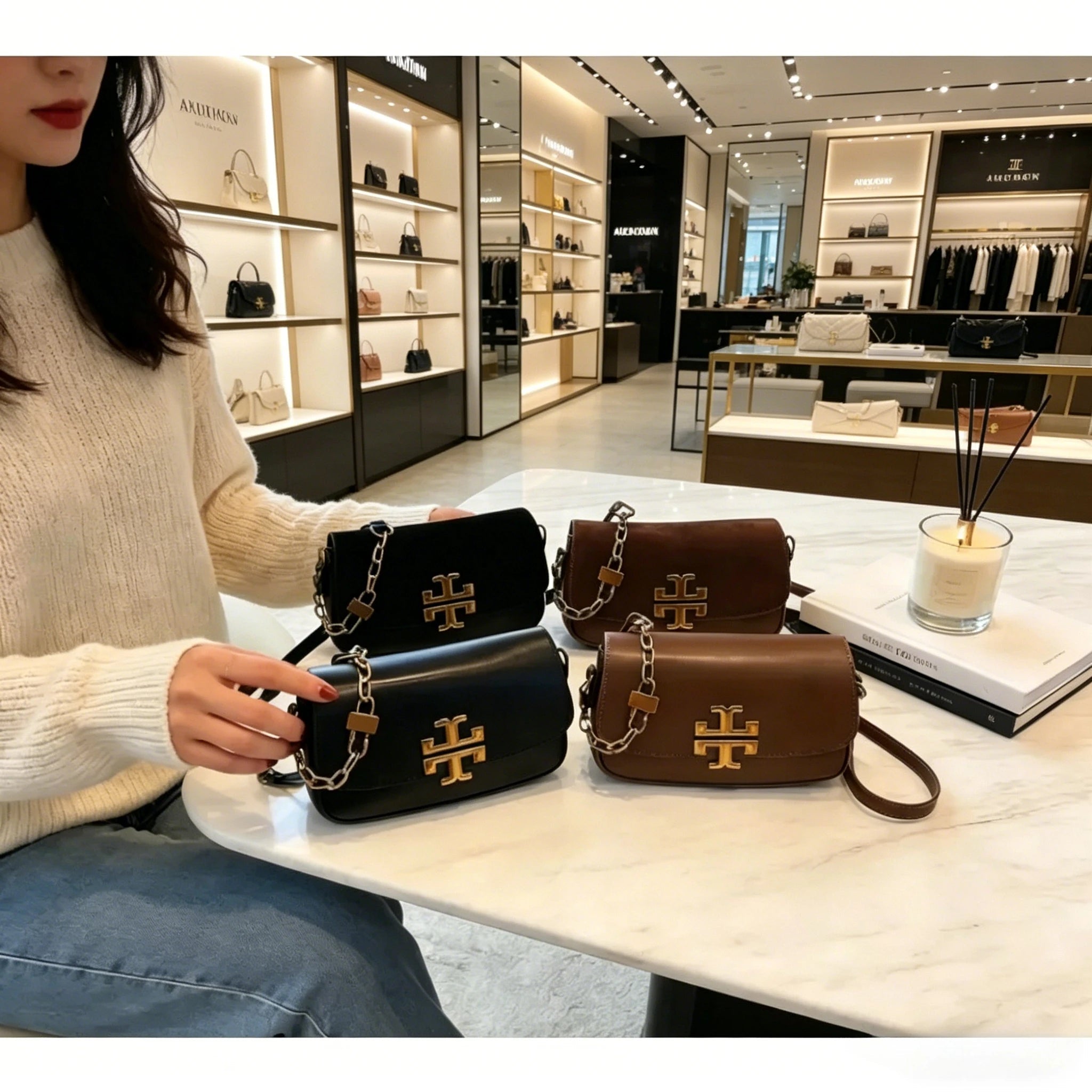 Minimalist Diaper Bag Women's Leather Crossbody Bag Luxury Vintage Tote Designer Large Capacity Elegant And Stylish - Tara's Tiny Treasures