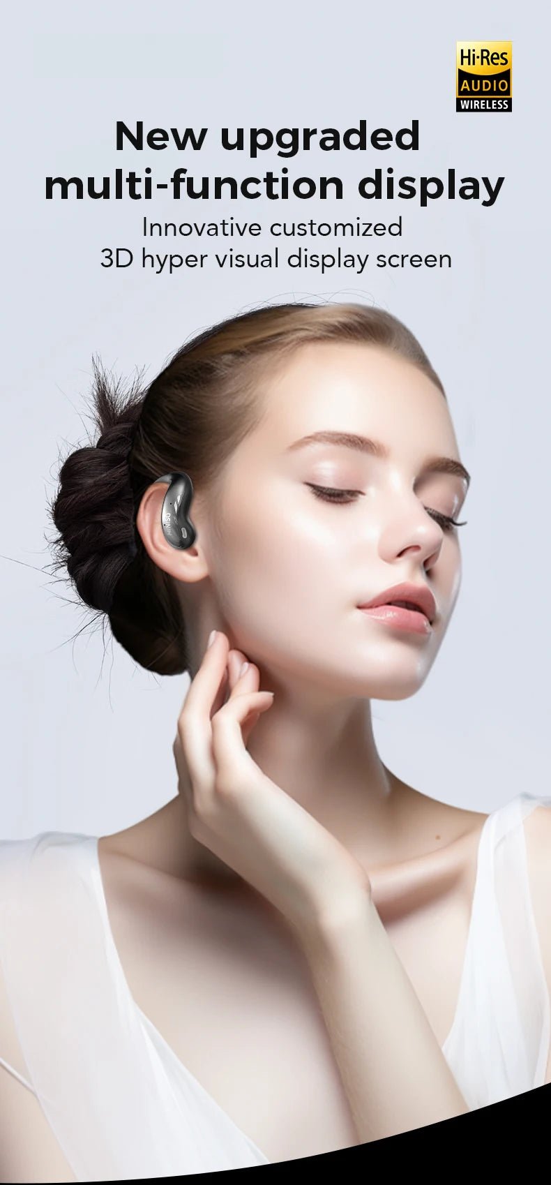 MINISO MS188 Bluetooth Earphone AI Translation Earbuds HD LED Screen OWS Sport Wireless Headphones Long Battery Life - Tara's Tiny Treasures