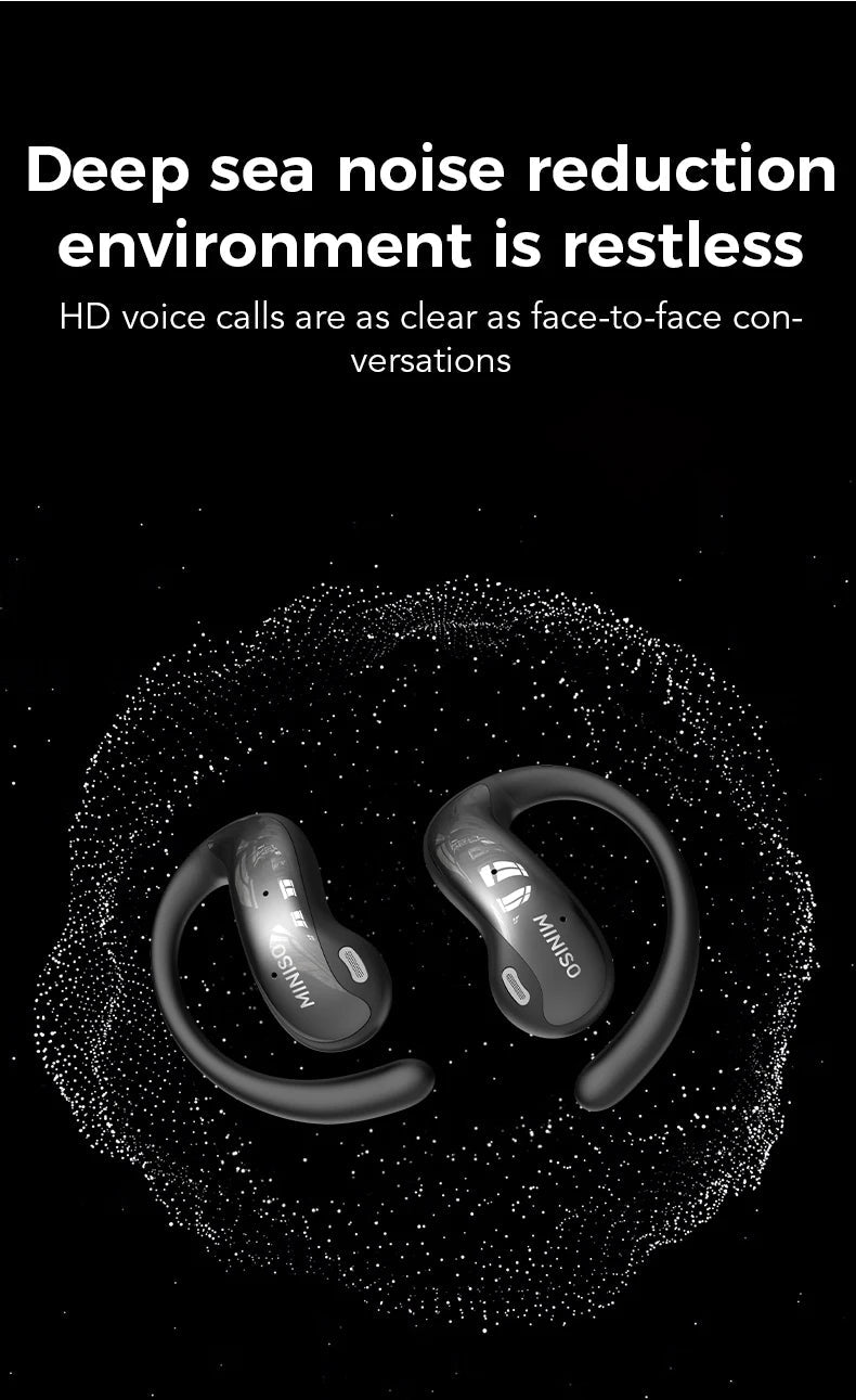 MINISO MS188 Bluetooth Earphone AI Translation Earbuds HD LED Screen OWS Sport Wireless Headphones Long Battery Life - Tara's Tiny Treasures