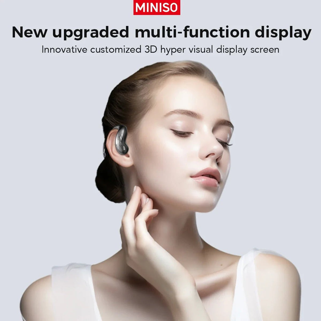 MINISO MS188 Bluetooth Earphone AI Translation Earbuds HD LED Screen OWS Sport Wireless Headphones Long Battery Life - Tara's Tiny Treasures