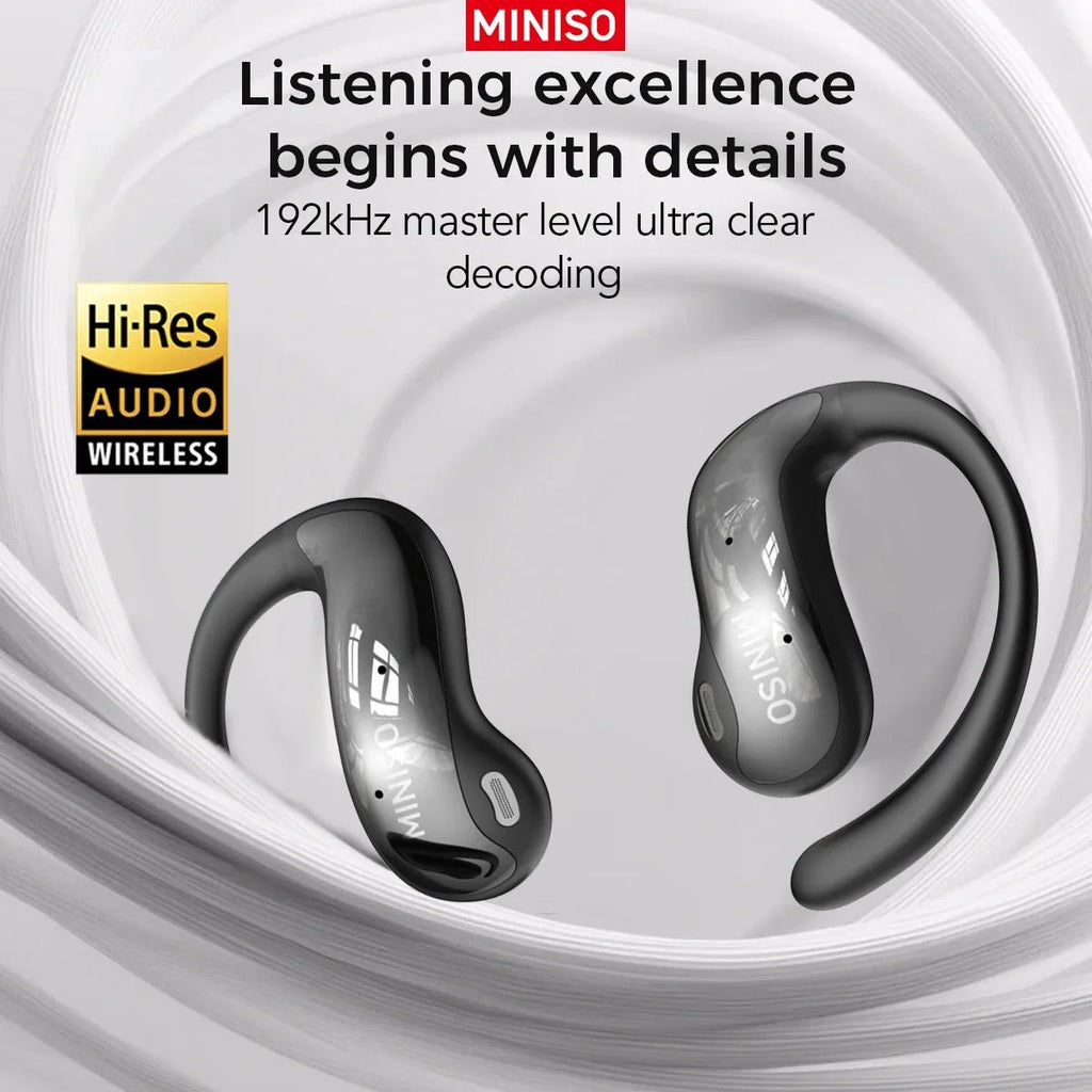 MINISO MS188 Bluetooth Earphone AI Translation Earbuds HD LED Screen OWS Sport Wireless Headphones Long Battery Life - Tara's Tiny Treasures