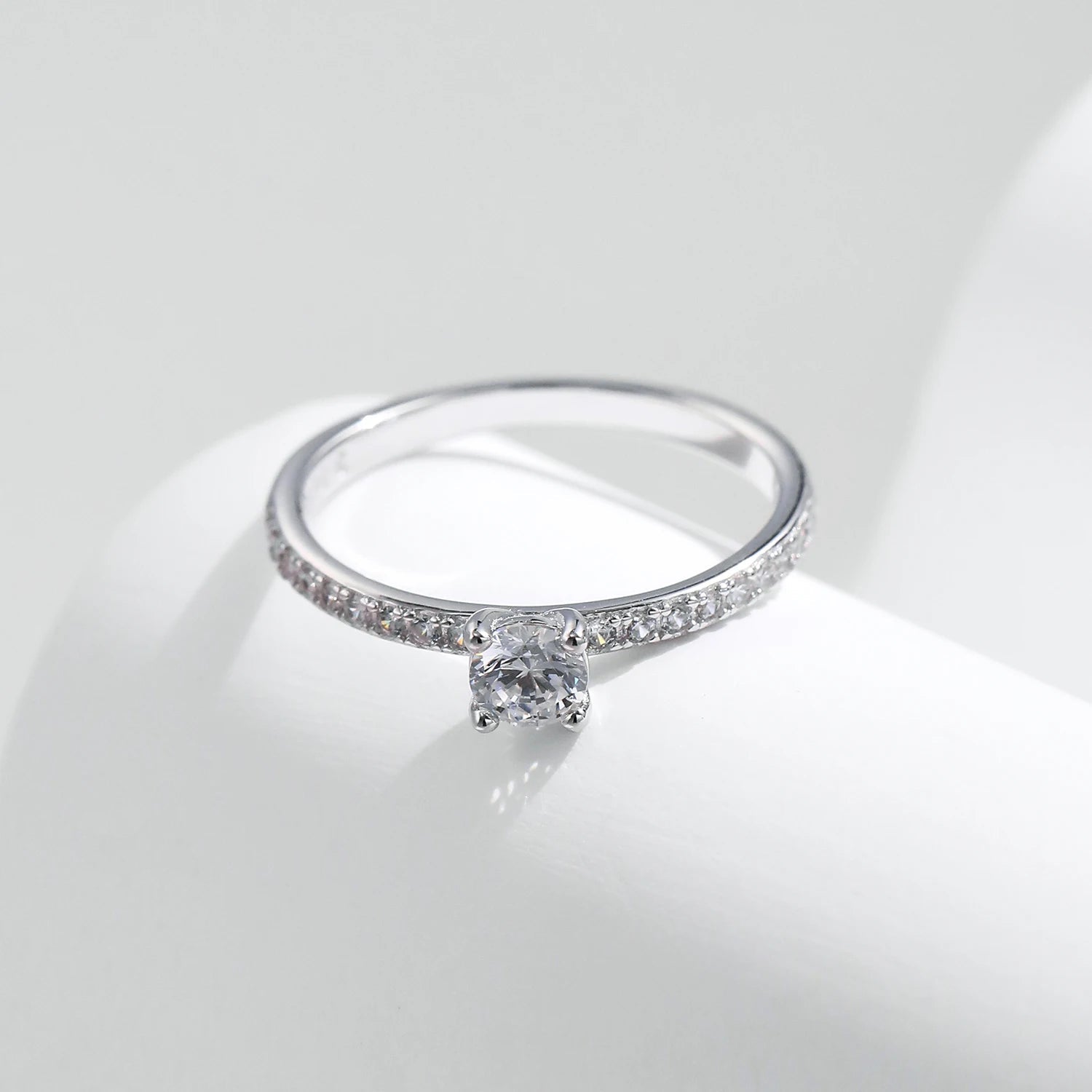 MODIAN D Color Moissanite Ring Delicate Square 925 Sterling Silver Lab Diamond Ring For Women Wedding Statement Jewelry - Tara's Tiny Treasures