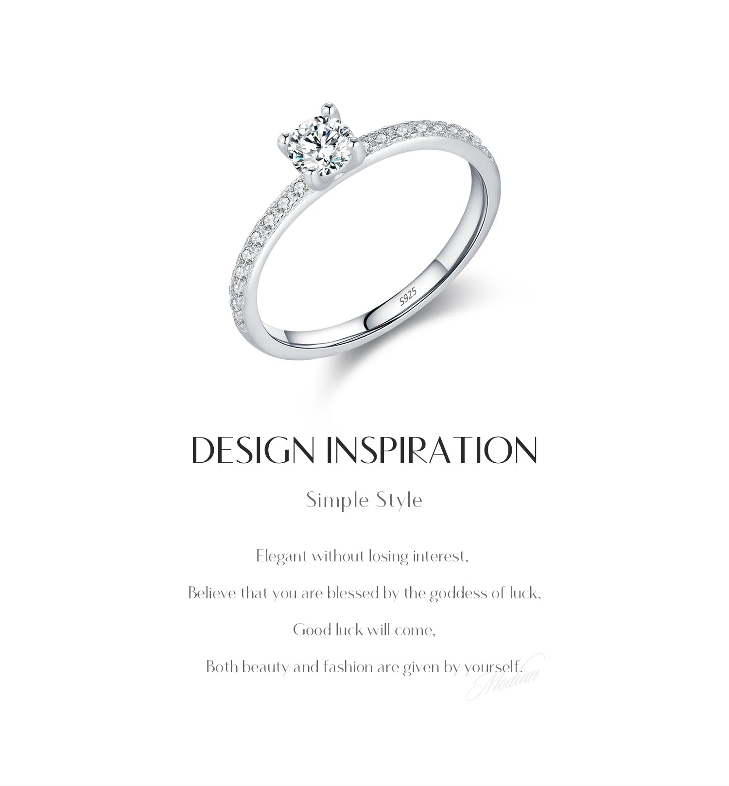 MODIAN D Color Moissanite Ring Delicate Square 925 Sterling Silver Lab Diamond Ring For Women Wedding Statement Jewelry - Tara's Tiny Treasures