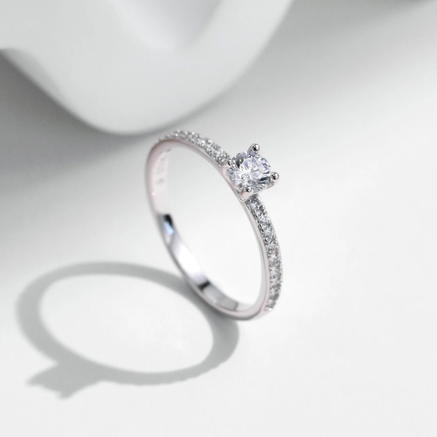 MODIAN D Color Moissanite Ring Delicate Square 925 Sterling Silver Lab Diamond Ring For Women Wedding Statement Jewelry - Tara's Tiny Treasures