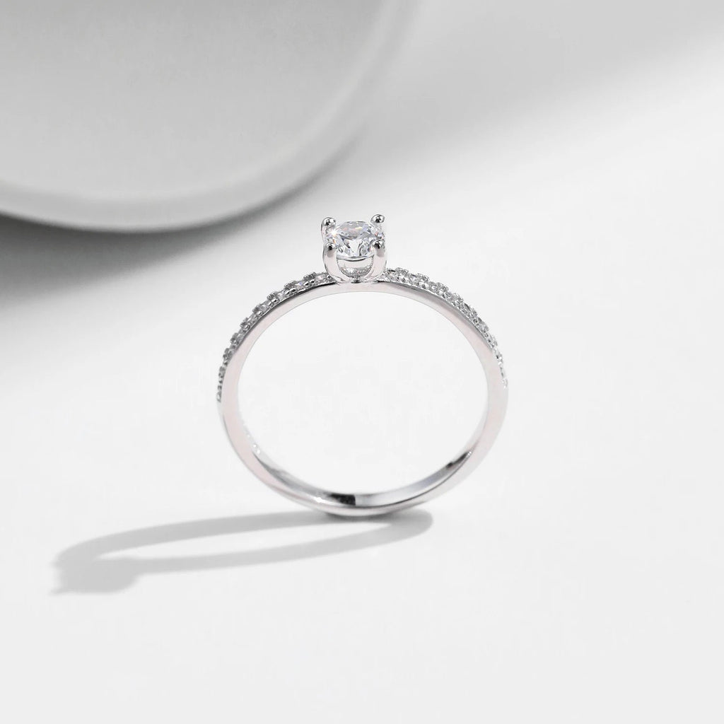 MODIAN D Color Moissanite Ring Delicate Square 925 Sterling Silver Lab Diamond Ring For Women Wedding Statement Jewelry - Tara's Tiny Treasures