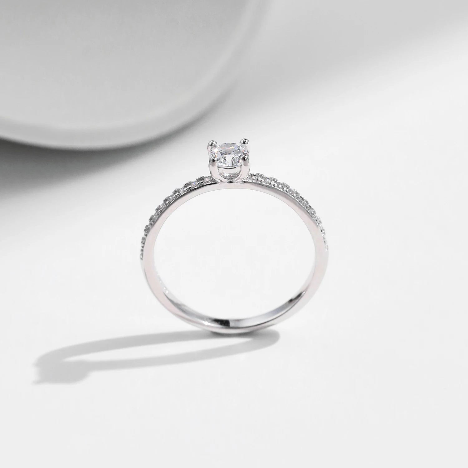MODIAN D Color Moissanite Ring Delicate Square 925 Sterling Silver Lab Diamond Ring For Women Wedding Statement Jewelry - Tara's Tiny Treasures