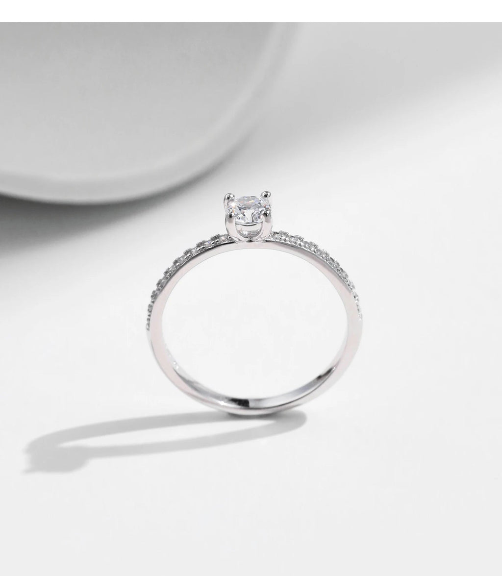MODIAN D Color Moissanite Ring Delicate Square 925 Sterling Silver Lab Diamond Ring For Women Wedding Statement Jewelry - Tara's Tiny Treasures