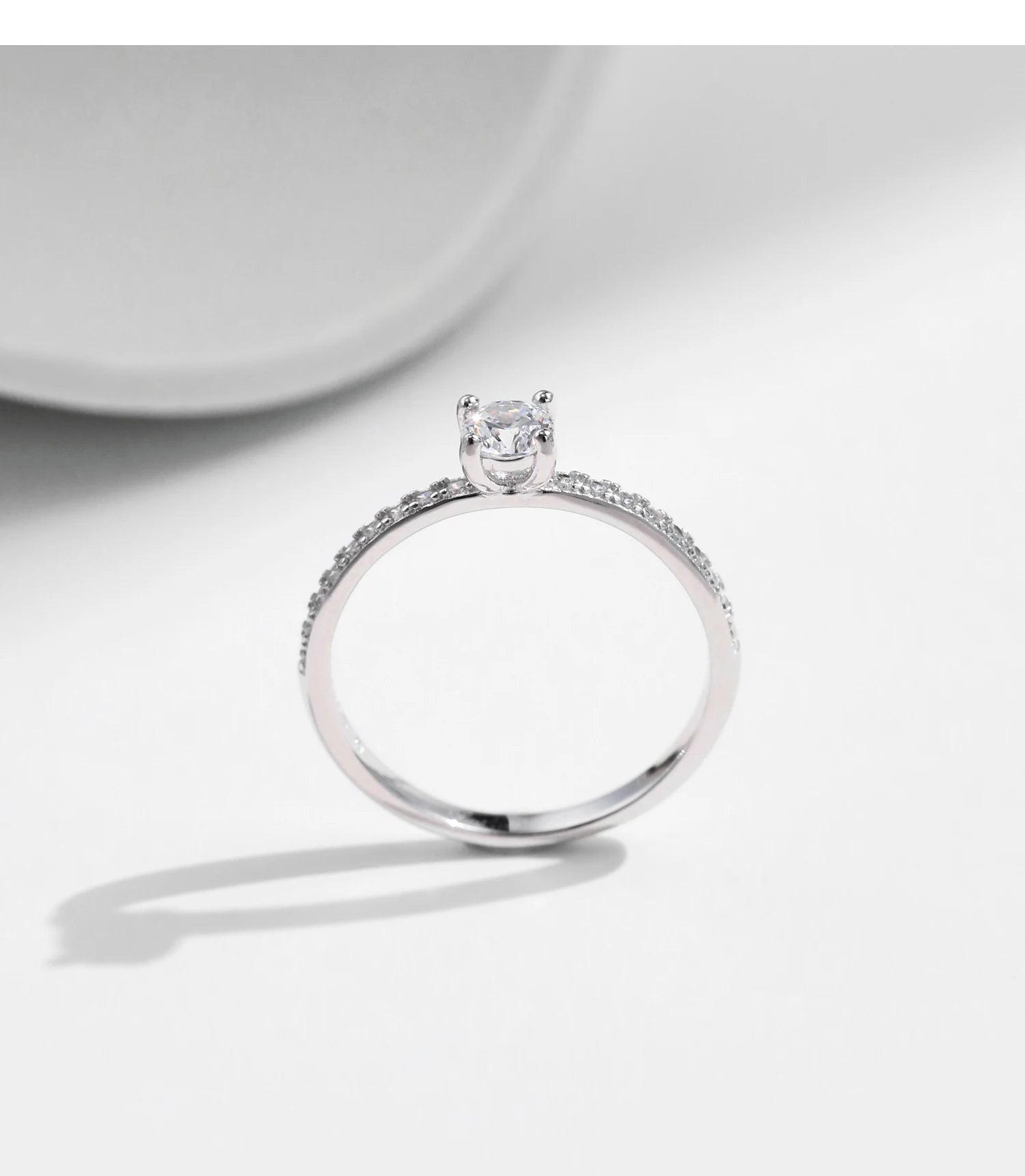 MODIAN D Color Moissanite Ring Delicate Square 925 Sterling Silver Lab Diamond Ring For Women Wedding Statement Jewelry - Tara's Tiny Treasures