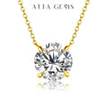 Moissanite Diamond 6.5mm 1CT Necklace For Woman Pendant 925 Silver Necklace For Women Chains Party Bridal Fine Jewelry - Tara's Tiny Treasures