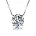 Moissanite Diamond 6.5mm 1CT Necklace For Woman Pendant 925 Silver Necklace For Women Chains Party Bridal Fine Jewelry - Tara's Tiny Treasures