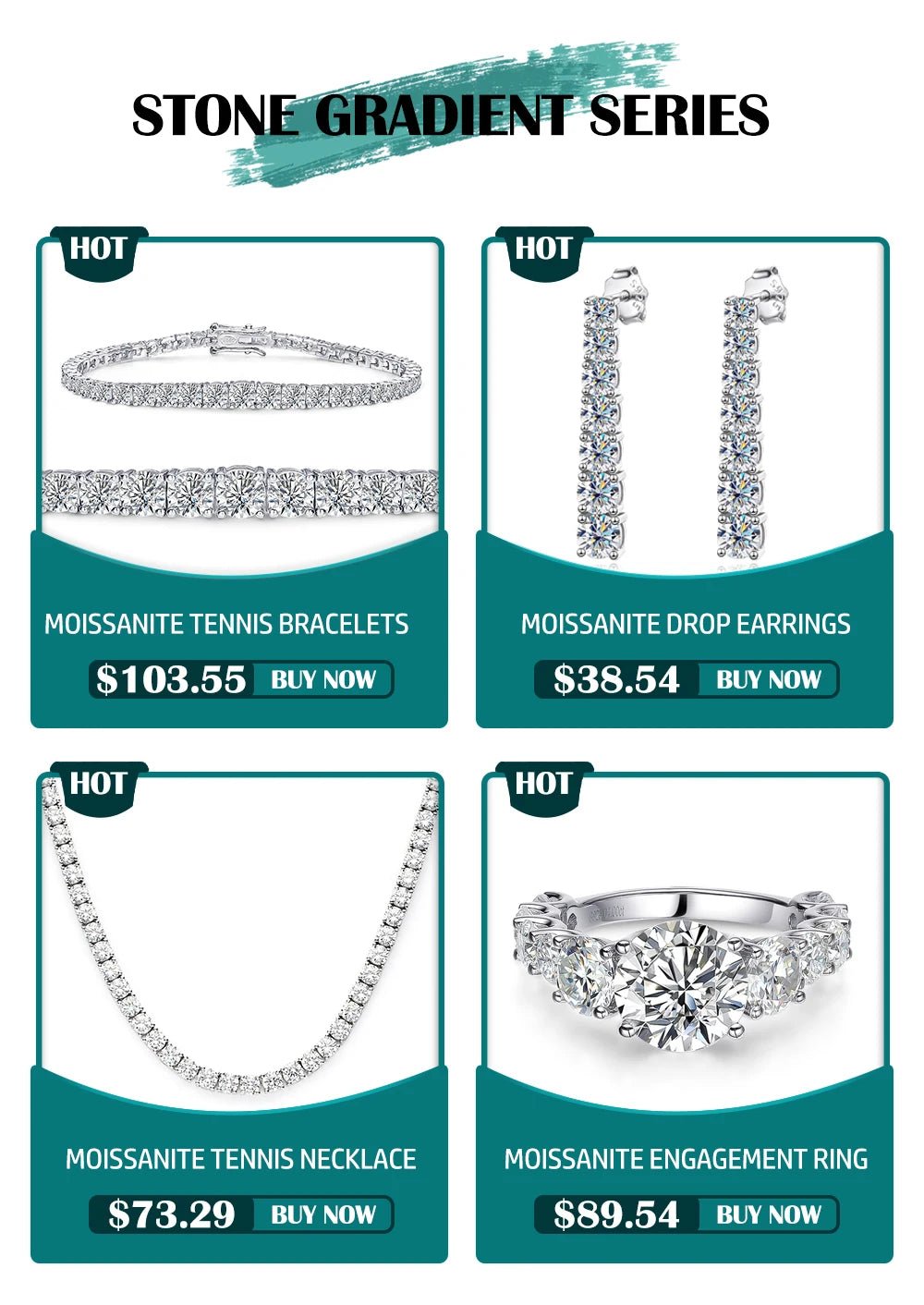 Moissanite Diamond Tennis Necklace with Certificate 3-5mm Size Gradient Diamond Riviera Necklace S925 Silver Choker for Women - Tara's Tiny Treasures