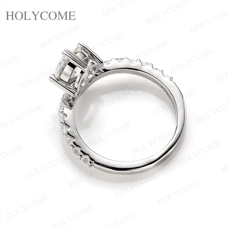 Moissanite Ring 925 Sterling Silver Plated Exquisite Diamond VVS Top Quality Shiny Gems Jewelry Gifts for Someone Important - Tara's Tiny Treasures
