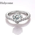 Moissanite Ring 925 Sterling Silver Plated Exquisite Diamond VVS Top Quality Shiny Gems Jewelry Gifts for Someone Important - Tara's Tiny Treasures