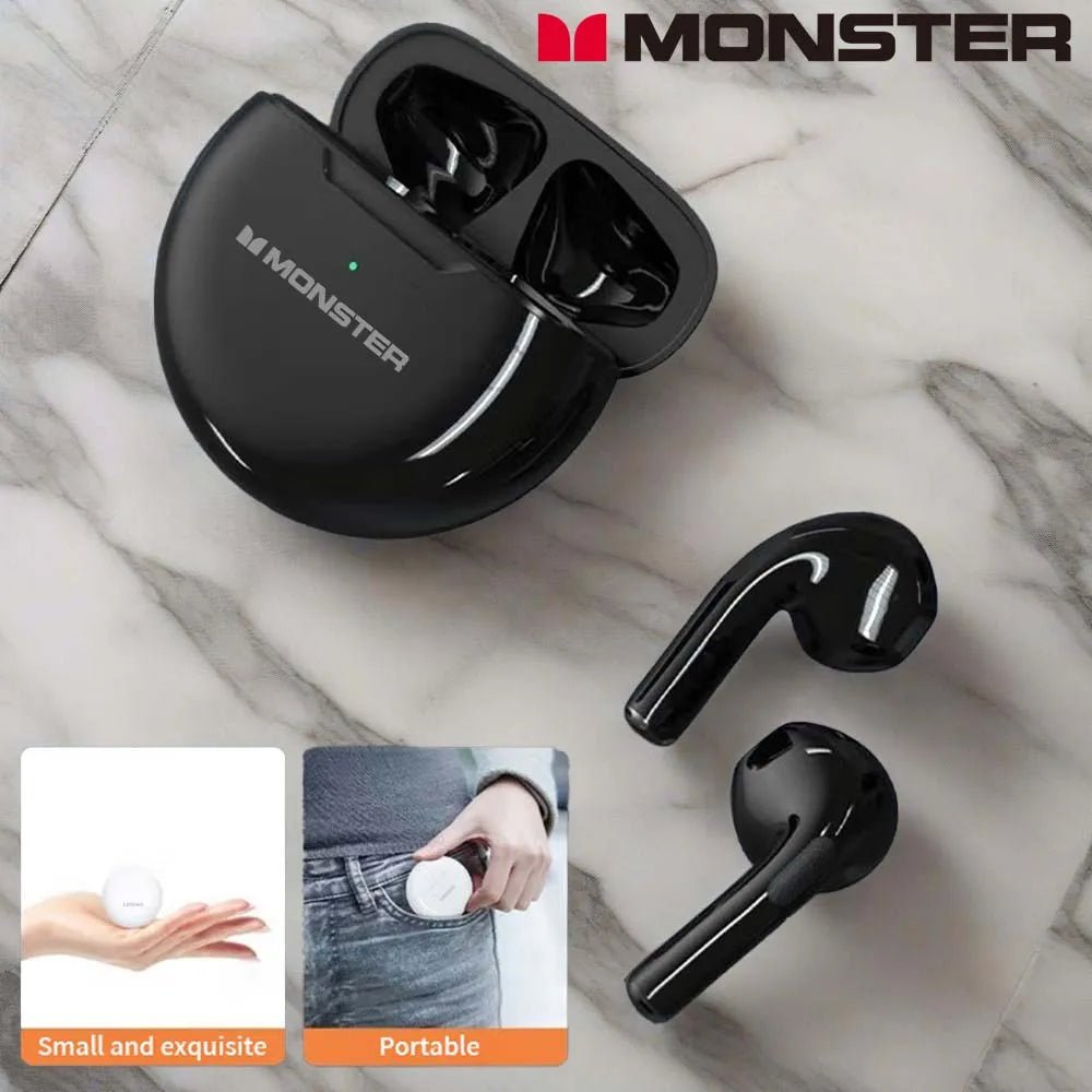 MONSTER Bluetooth Hardphones TWS Wireless Earphones HD Sound Quality Sweatproof Earbuds Suitable For Sports Wireless Headset - Tara's Tiny Treasures