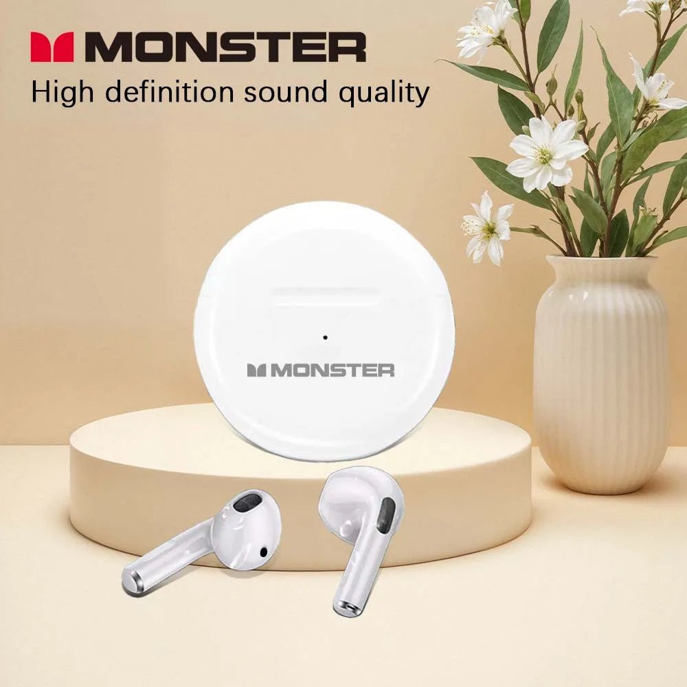 MONSTER Bluetooth Hardphones TWS Wireless Earphones HD Sound Quality Sweatproof Earbuds Suitable For Sports Wireless Headset - Tara's Tiny Treasures