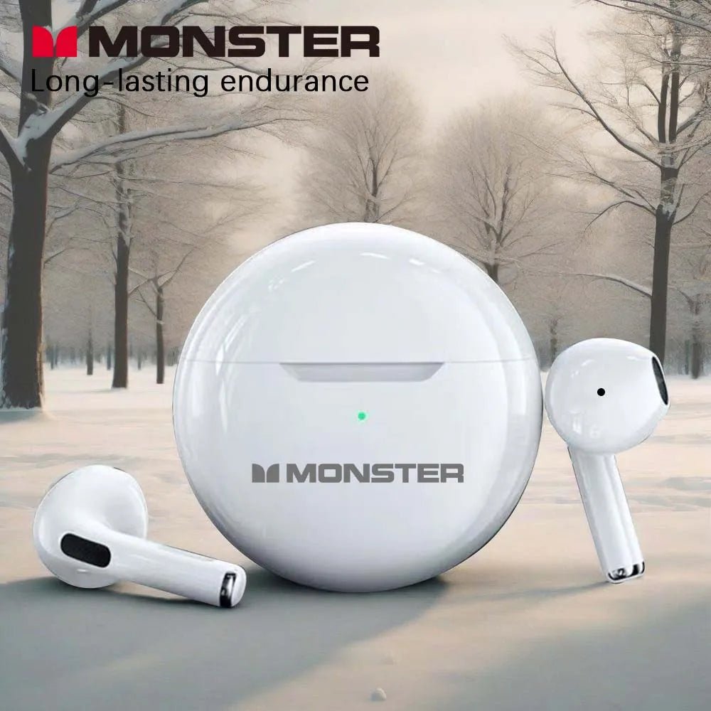MONSTER Bluetooth Hardphones TWS Wireless Earphones HD Sound Quality Sweatproof Earbuds Suitable For Sports Wireless Headset - Tara's Tiny Treasures