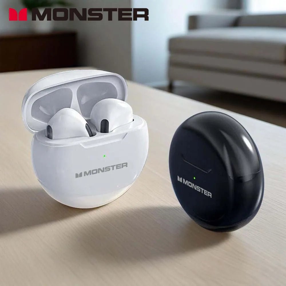 MONSTER Bluetooth Hardphones TWS Wireless Earphones HD Sound Quality Sweatproof Earbuds Suitable For Sports Wireless Headset - Tara's Tiny Treasures