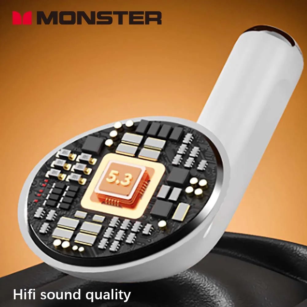 MONSTER Bluetooth Headphones TWS Bluetooth5.3 Wireless Earbud Noise Reduction Eardphone Touch Control Headset no delay for game - Tara's Tiny Treasures