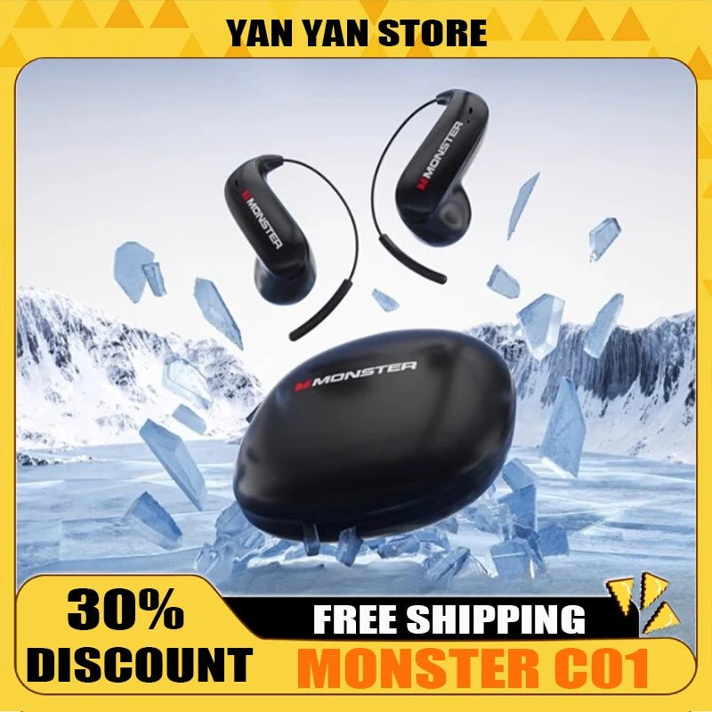 Monster C01 Bluetooth Headphones Game Music Dual Mode 48 Hours Battery Life Comfortable and Noise-canceling Bluetooth Headphones - Tara's Tiny Treasures