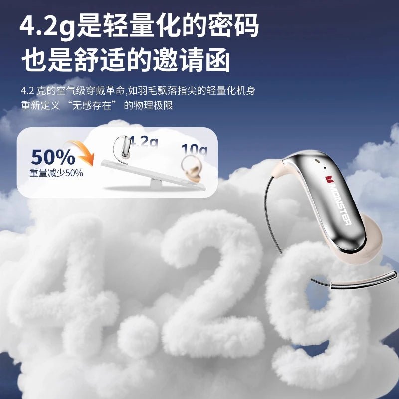 Monster C01 Bluetooth Headphones Game Music Dual Mode 48 Hours Battery Life Comfortable and Noise-canceling Bluetooth Headphones - Tara's Tiny Treasures