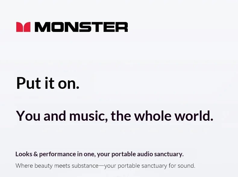 Monster GH01 head-mounted wireless Bluetooth earphones for mobile phones, computers, gaming, and e-sports, featuring low latency - Tara's Tiny Treasures