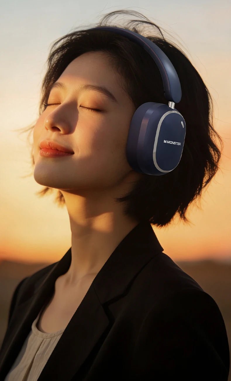 Monster GH01 head-mounted wireless Bluetooth earphones for mobile phones, computers, gaming, and e-sports, featuring low latency - Tara's Tiny Treasures