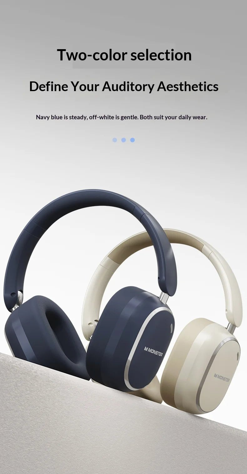 Monster GH01 head-mounted wireless Bluetooth earphones for mobile phones, computers, gaming, and e-sports, featuring low latency - Tara's Tiny Treasures