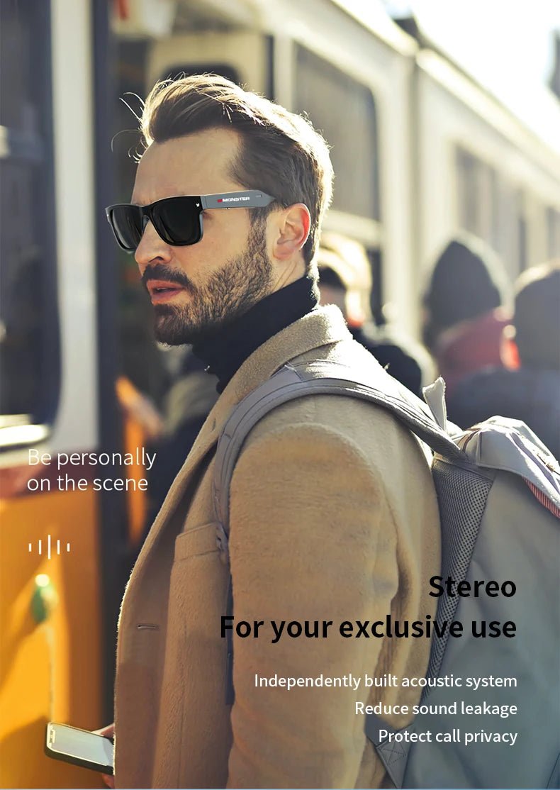 Monster Glasses Headset Wireless Bluetooth 5.0 Sunglasses Outdoor Sport earphone Calling Music Eyeglasses - Tara's Tiny Treasures