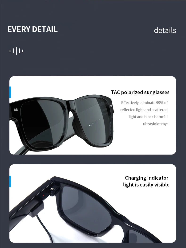 Monster Glasses Headset Wireless Bluetooth 5.0 Sunglasses Outdoor Sport earphone Calling Music Eyeglasses - Tara's Tiny Treasures