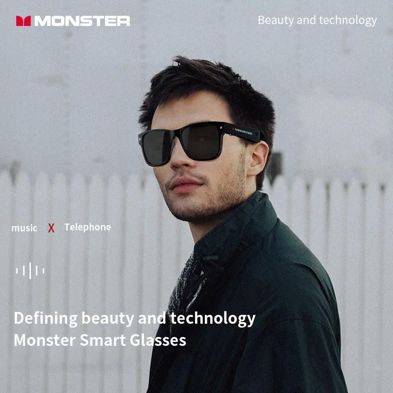 Monster Glasses Headset Wireless Bluetooth 5.0 Sunglasses Outdoor Sport earphone Calling Music Eyeglasses - Tara's Tiny Treasures